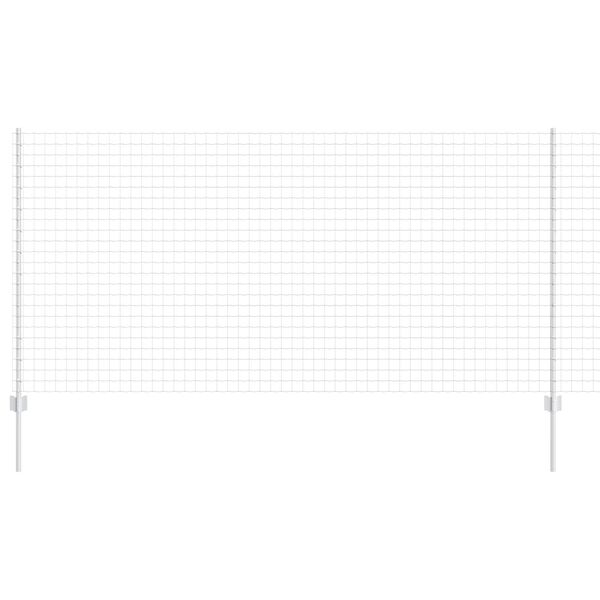 vidaXL Cerca com Poste Prateado 1,2 x 10 m A&ccedil;o