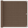 vidaXL Tela de Varanda Castanho 75 x 1200 cm HDPE e Alum&iacute;nio