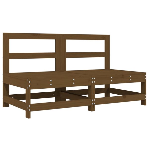 vidaXL 6 pcs conjunto lounge de jardim pinho maciço castanho-mel