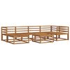 vidaXL Conjunto de Sof&aacute;s para Exterior 7 pcs Natural