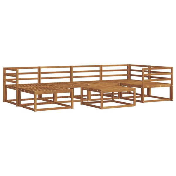 vidaXL Conjunto de Sof&aacute;s para Exterior 7 pcs Natural