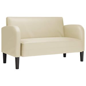 vidaXL Sof&aacute;-luvas 110 cm couro artificial creme