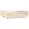 vidaXL Cama com molas/colch&atilde;o 200x200 cm tecido cor creme