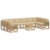 vidaXL Conjunto de Sof&aacute;s para Exterior 11 unid. Branco e Bege