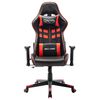 vidaXL Cadeira de gaming couro artificial preto e vermelho