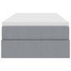 vidaXL Cama com arruma&ccedil;&atilde;o e colch&atilde;o Cinzento-claro 90 x 190 cm