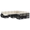 vidaXL Conjunto de Sof&aacute; de Jardim 13 pcs Preto vime PE