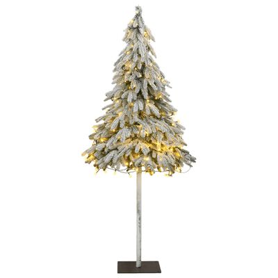 vidaXL Árvore Natal artificial c/ 300 luzes LED e flocos de neve 180cm