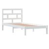 vidaXL Estrutura de cama solteiro 90x190 cm madeira maciça branco