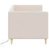 vidaXL Sof&aacute;-cama c/ colch&atilde;o e sa&iacute;da USB 90x200 cm tecido cor creme