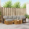 vidaXL Conjunto de Sof&aacute; Sectional 7 pcs Cinza Natural e Claro