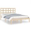 vidaXL Estrutura de cama casal 135x190 cm madeira maci&ccedil;a