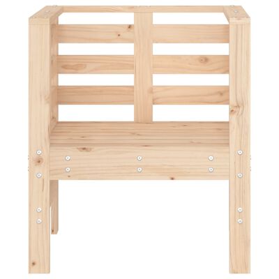 vidaXL Cadeiras de jardim 2 pcs 61,5x53x71 cm madeira de pinho maciça