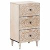 vidaXL Buffet Branco 40 x 33,5 x 75 cm Madeira de manga maci&ccedil;a