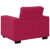 vidaXL Poltrona 100x77x82 cm veludo vermelho-tinto