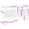vidaXL Cobertura de radiador 172x19x81,5 cm MDF branco