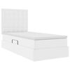 vidaXL Cama com Armazenamento Branco Puro 90 x 200 cm Couro Sint&eacute;tico