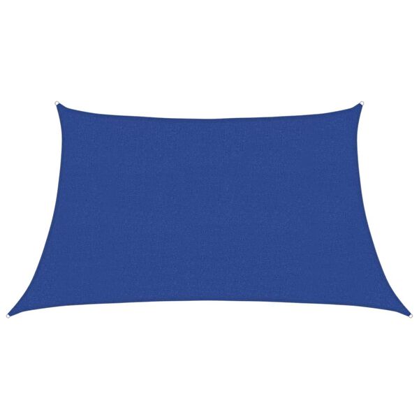 vidaXL Para-sol estilo vela 160 g/m&sup2; 3/4x2 m PEAD azul