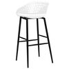 vidaXL 7 pcs conjunto de bar preto e branco