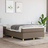 vidaXL Cama boxspring c/ colch&atilde;o 120x190cm tecido castanho-acinzentado