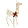 vidaXL Rena de Natal 3D LOVIISA 200 LED Branco quente 96 x 40 x 140 cm