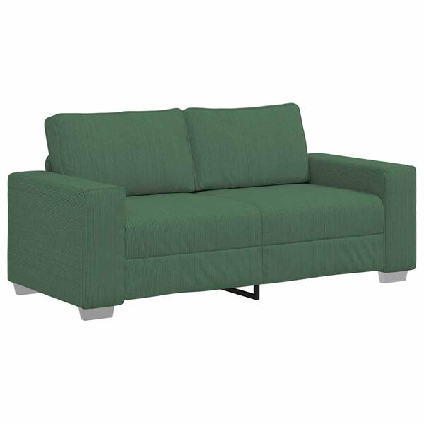 vidaXL Sof&aacute;-luvas 180x77x82 cm tecido corduroy verde escuro
