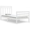 vidaXL Estrutura de cama 100x200 cm madeira maci&ccedil;a branco