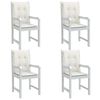 vidaXL Almofad&otilde;es lombares p/ cadeiras 4pcs 100x50x4cm mesclado tecido