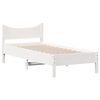 vidaXL Cama sem colch&atilde;o 75x190 cm madeira de pinho maci&ccedil;a branco