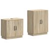 vidaXL Conjunto de Arm&aacute;rio de Banheiro com 2 Pe&ccedil;as HOORN
