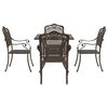 vidaXL Conjunto de Mesa de Jardim 5 pcs Bronze Alum&iacute;nio Fundido