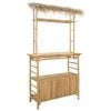 vidaXL Mesa de Bar Externa Natural 110 x 50 x 209 cm Bambu