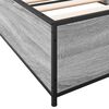 vidaXL Estrutura cama 100x200 cm derivados madeira/metal cinza sonoma
