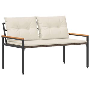vidaXL Banco de exterior 2 -Seater 116 x 67,5 x 72 cm vime PE