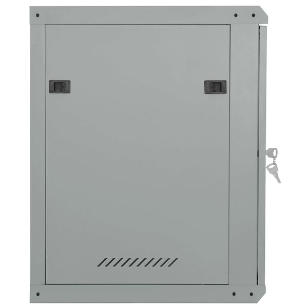 vidaXL Armário de Rede com armazenamento Cinzeto 53 x 60 x 60 cm Aço