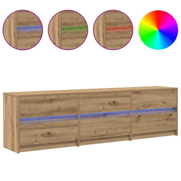 vidaXL Unidades de TV 2 pcs Carvalho Artesanal 180 x 34 x 50 cm