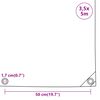 vidaXL Lona 3,5x5 m 650 g/m² antracite