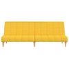 vidaXL Sof&aacute;-cama de 2 lugares tecido amarelo
