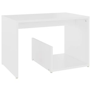 vidaXL Mesa de apoio 59x36x38 cm derivados de madeira branco