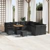 vidaXL Conjunto de Sof&aacute; de Jardim 13 pcs Preto vime PE