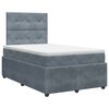 vidaXL Cama box spring com colch&atilde;o Cinzento-Escuro 120 x 190 cm Veludo