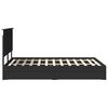 vidaXL Cama com Armazenamento Preto 140 x 190 cm Madeira processada