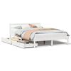vidaXL Cama sem colch&atilde;o 120x200 cm madeira de pinho maci&ccedil;a branco