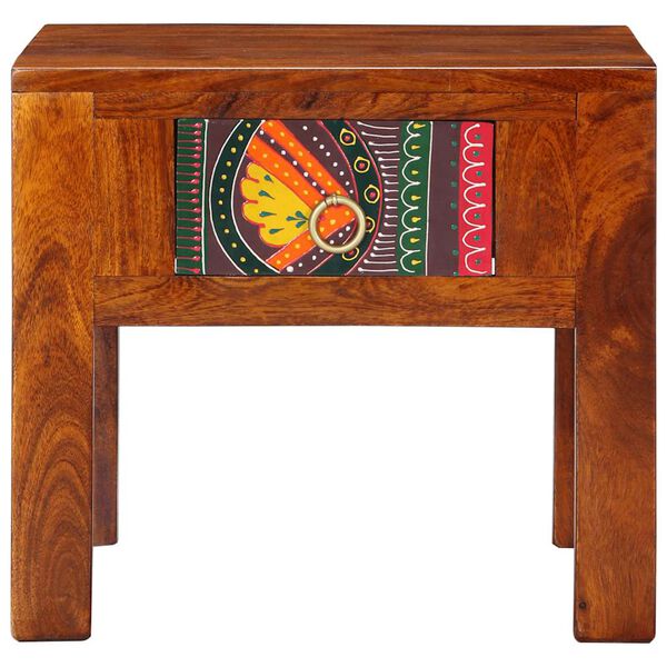 vidaXL Mesa de cabeceira 40x40x36 cm madeira de acácia maciça