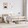 vidaXL Cama para idosos com cabeceira 140x190 cm pinho maci&ccedil;o