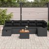 vidaXL Conjunto de Sof&aacute; de Jardim 8 pcs Preto Rattan Sint&eacute;tico