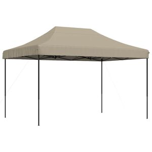 vidaXL Tenda de Festa 279 x 410 x 315 cm Cinzento-acastanhado