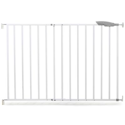 Fenss Portão de segurança Oslo 73-107 cm metal branco 64633