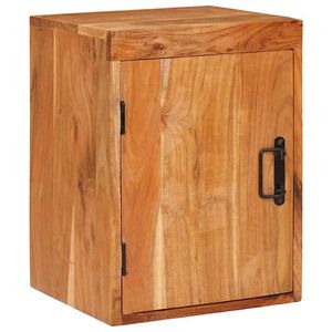 vidaXL Mesa-de-cabeceira Castanho Madeira S&oacute;lida de Ac&aacute;cia