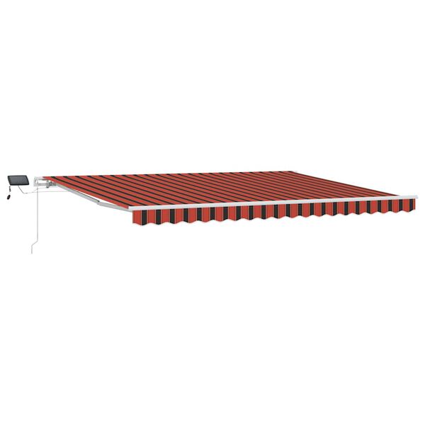 vidaXL Toldo Retr&aacute;til laranja e castanho 450 &times; 350 cm Tecido e A&ccedil;o